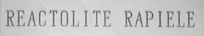 REACTOLITE RAPIELE