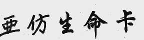亚仿生命卡