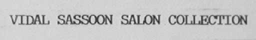 VIDAL SASSOON SALON COLLECTION
