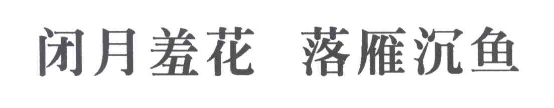 闭月羞花落雁沉鱼
