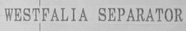 WESTFALIA SEPARATOR