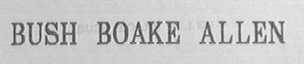 BUSH BOAKE ALLEN