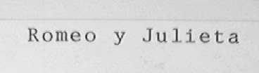ROMEO Y JULIETA