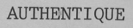 AUTHENTIQUE