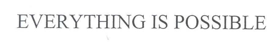 EVERYTHING IS POSSIBLE