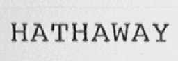HATHAWAY