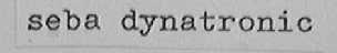 SEBA DYNATRONIC