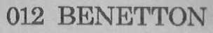 012 BENETTON