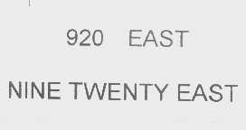 920  EAST NINE TWENTY EAST