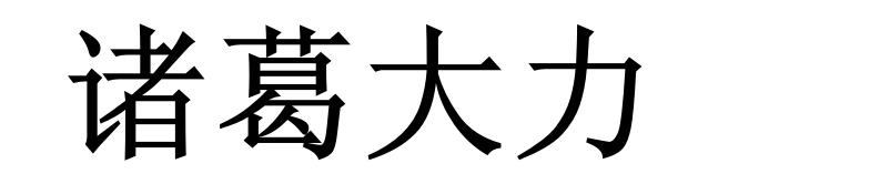 诸葛大力