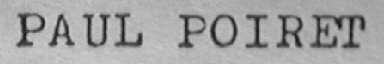 PAUL POIRET