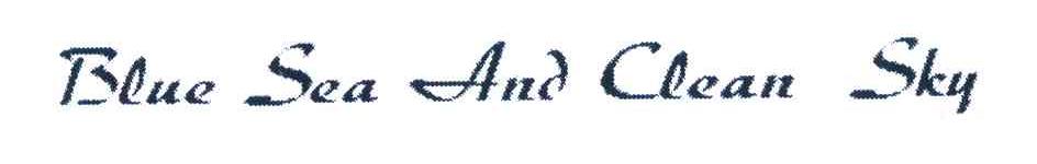 BLUE SEA AND CLEAN SKY