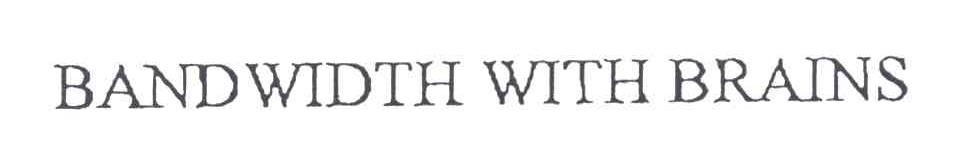 BANDWIDTH WITH BRAINS