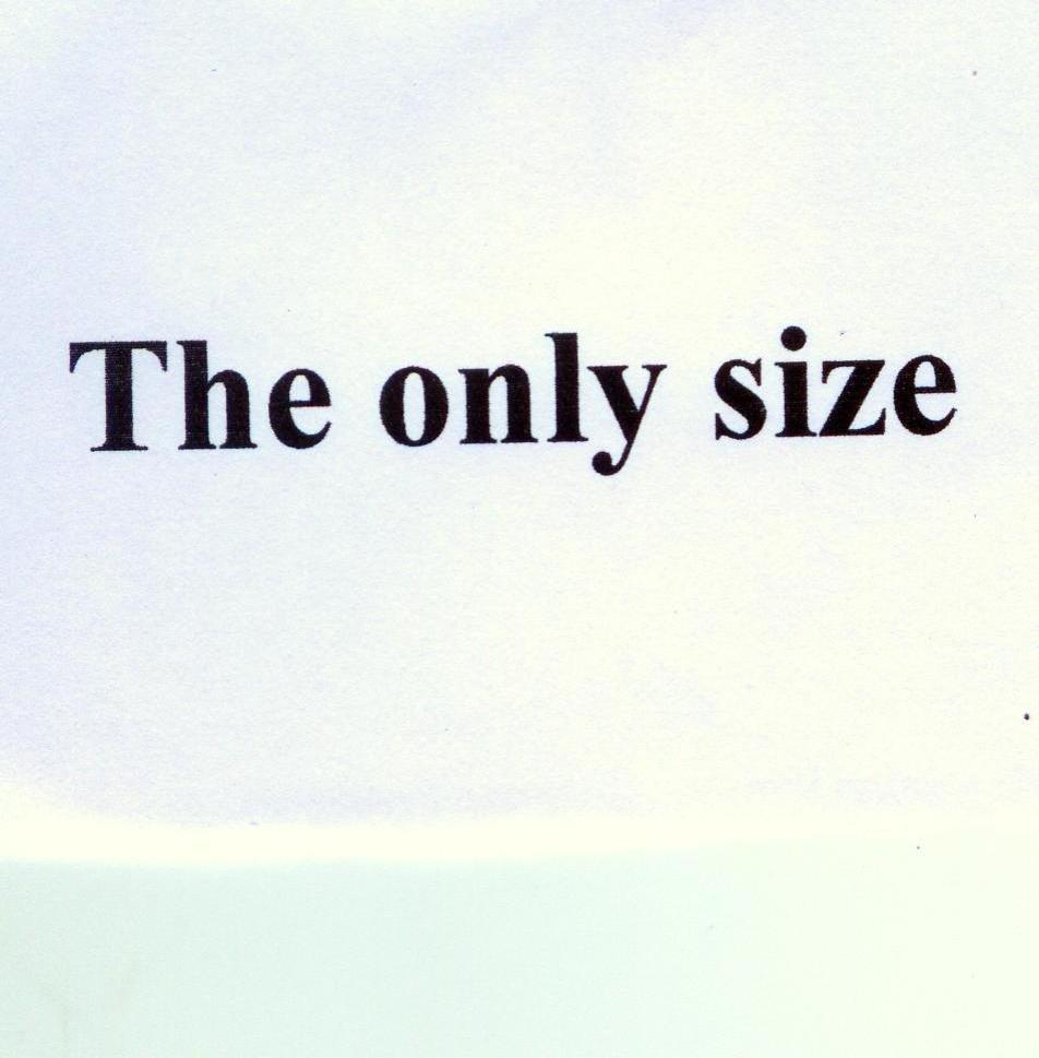 THE ONLY SIZE