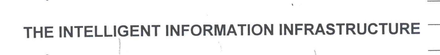 THE INTELLIGENT INFORMATION INFRASTRUCTURE