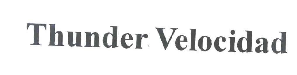 THUNDER VELOCIDAD