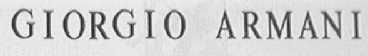 GIORGIO ARMANI