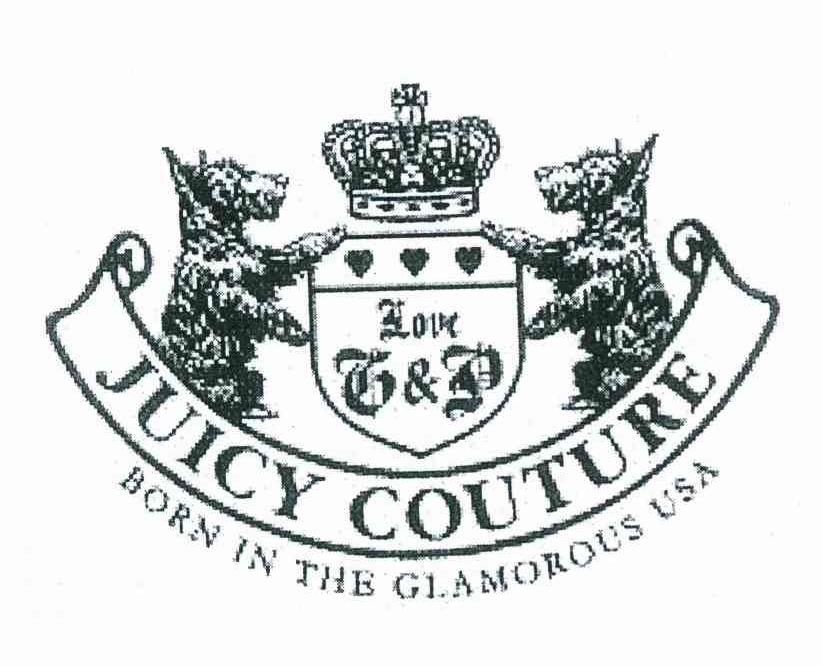LOVE T&P JUICY COUTURE BORN IN THE GLAMOROUS USA
