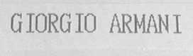 GIORGIO ARMANI