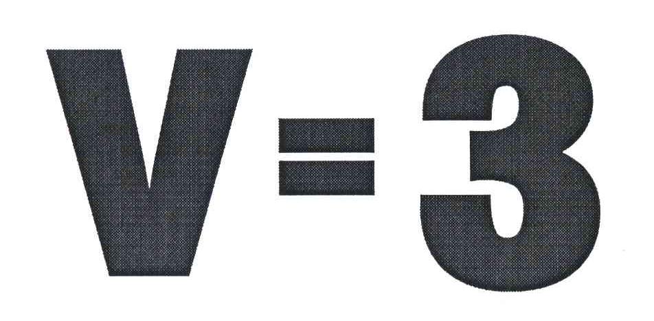 V=3