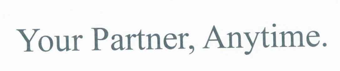 YOUR PARTNER ANYTIME