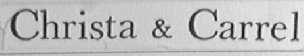 CHRISTA & CARREL