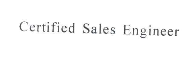 CERTIFIED SALES ENGINEER