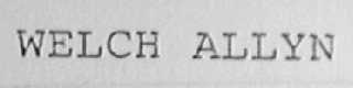 WELCH ALLYN