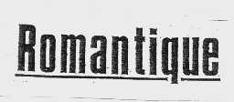 ROMANTIQUE