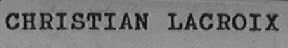 CHRISTIAN LACROIX