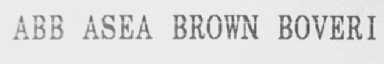 ABB ASEA BROWN BOVERI