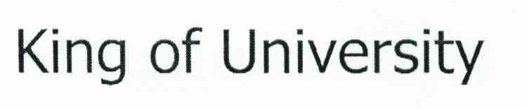 KING OF UNIVERSITY