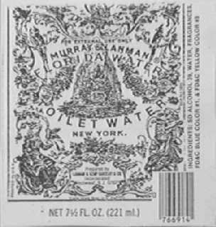 FLORIDA WATER BOTTLE LABEL