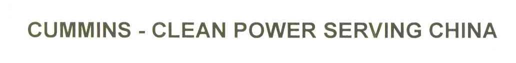CUMMINS CLEAN POWER SERVING CHINA