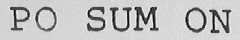 PO SUM ON