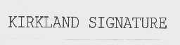 KIRKLAND SIGNATURE