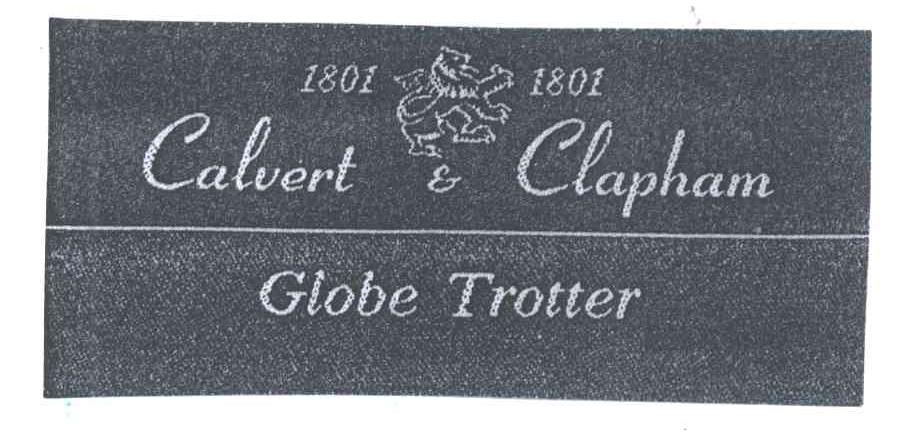 CALVERT CLAPHAM GLOBE TROTTER及图