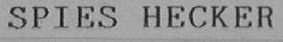 SPIES HECKER