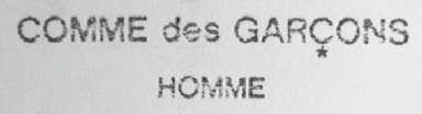 COMME DES GARCONS HOMME