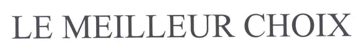 LE MEILLEUR CHOIX