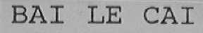 BAI LE CAI