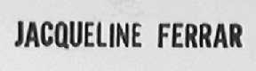 JACQUELINE FERRAR