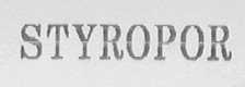 STYROPOR