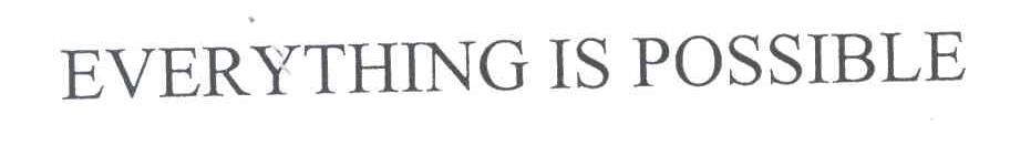 EVERYTHING IS POSSIBLE