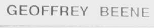 GEOFFREY BEENE