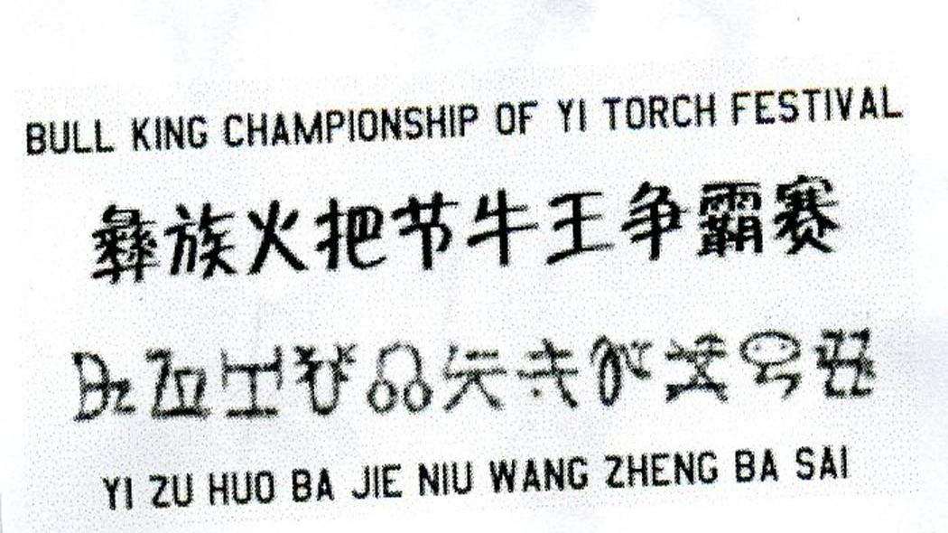 彝族火把节牛王争霸赛;BULL KING CHAMPIONSHIP OF YI TORCH FESTIVAL