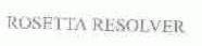 ROSETTA RESOLVER