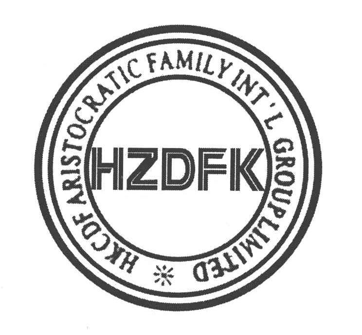 HZDFK HKCDF ARISTOCRATIC FAMILY INT L GROUPLIMITED