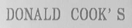 DONALD COOK'S