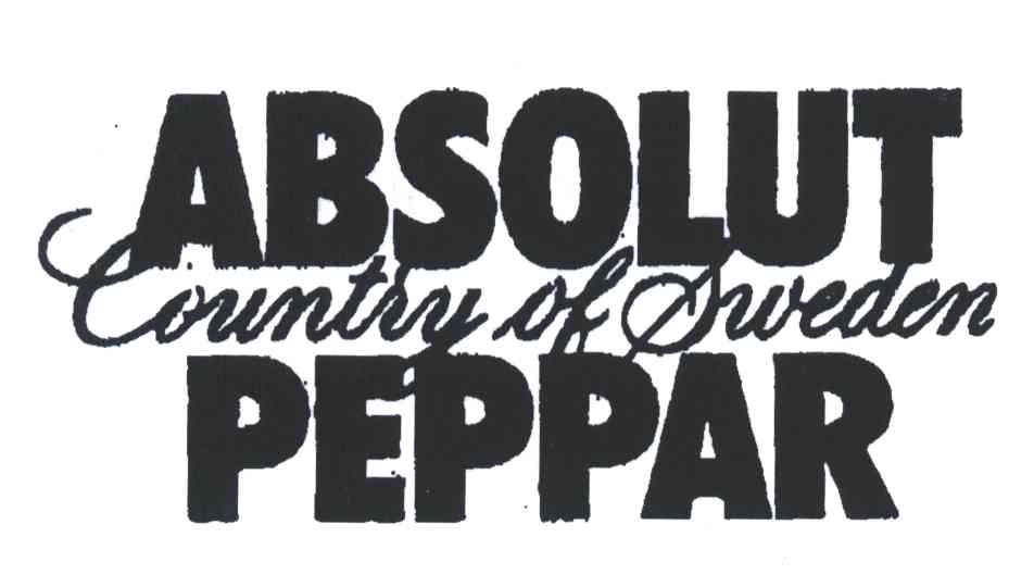 ABSOLUT COUNTRY OF SWEDEN PEPPAR